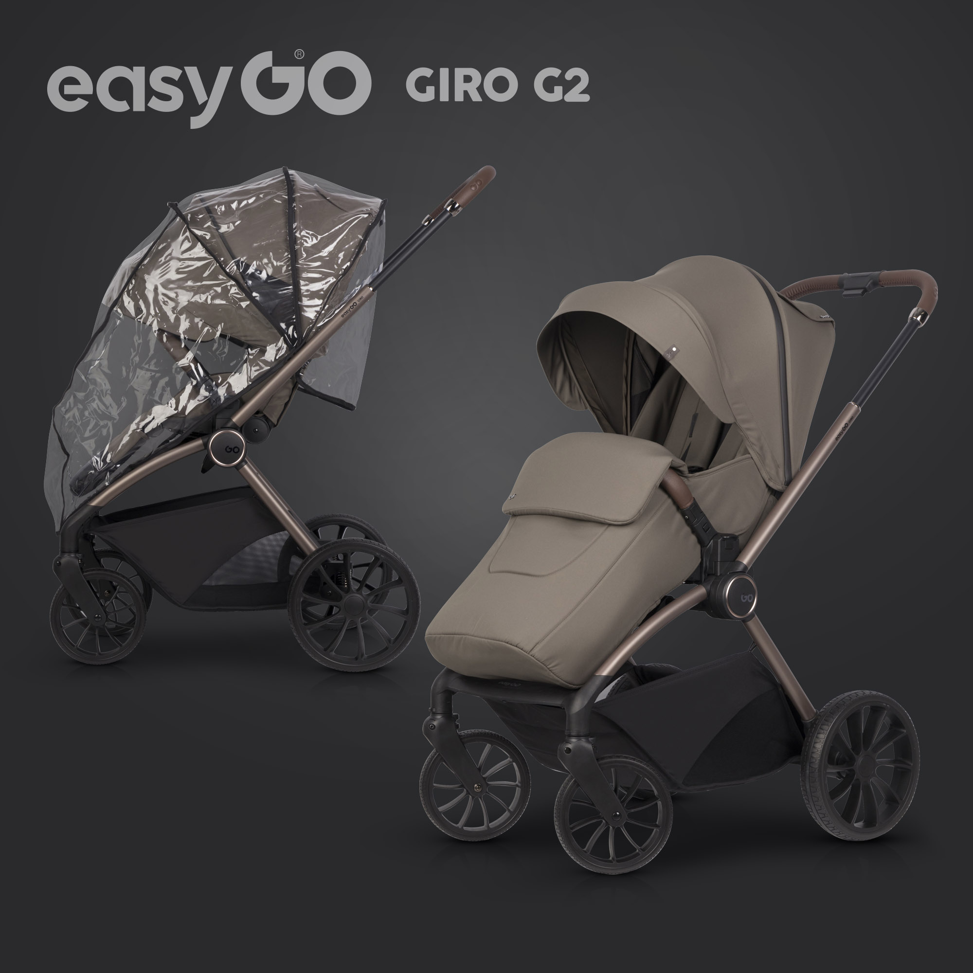 GIRO | Kinderwagen MEGASET: Babywanne + Sportsitz + Gestell+ Autoschale + drehbare Isofix + Wickeltasche – Bild 115