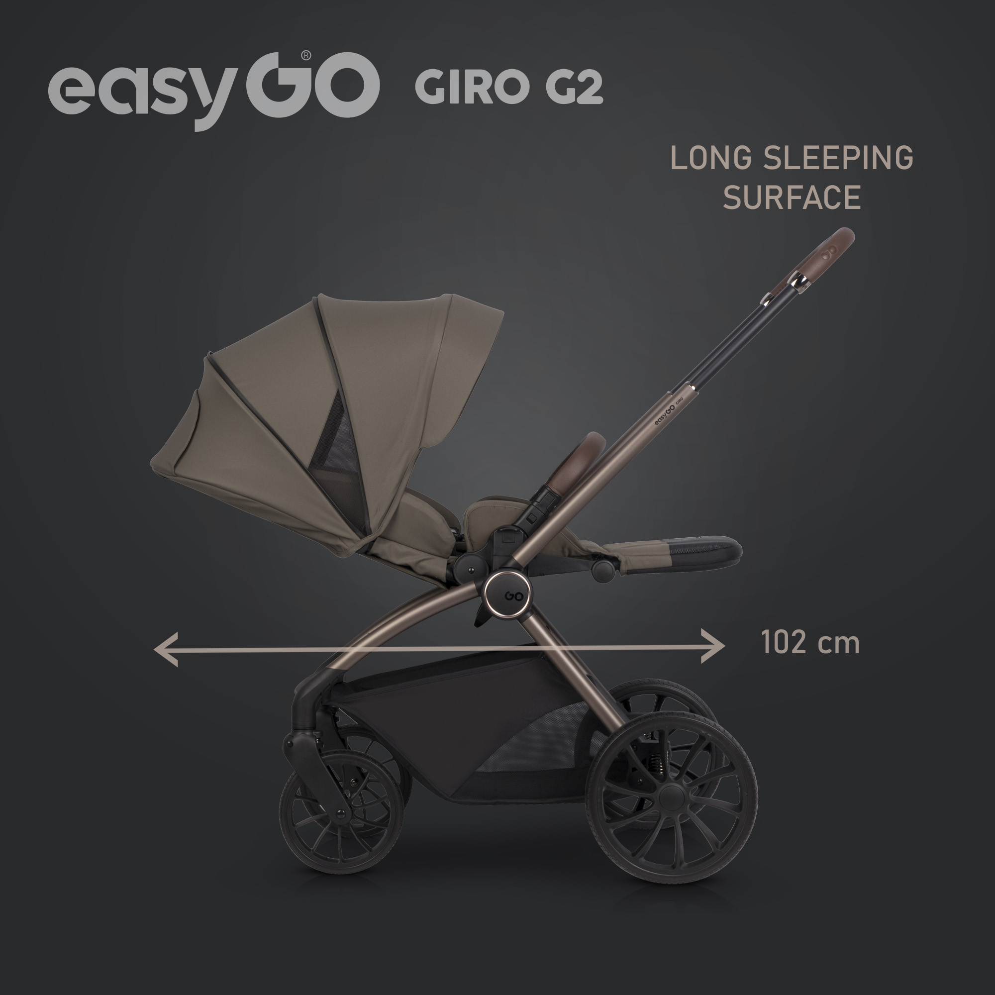 GIRO | Kinderwagen MEGASET: Babywanne + Sportsitz + Gestell+ Autoschale + drehbare Isofix + Wickeltasche – Bild 111