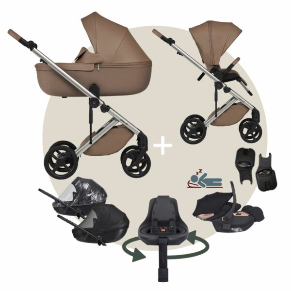 ANEX ELI Kinderwagen SET-MEGASET mit Autoschale und Isofix Station (3)
