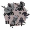 MEGASET Anex IQ PREMIUM Kinderwagen | Babywanne + Sportwagen + Reise-Buggy + Autoschale + Isofix