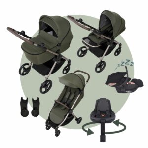 MEGASET Anex IQ PREMIUM Kinderwagen | Babywanne + Sportwagen + Reise-Buggy + Autoschale + Isofix