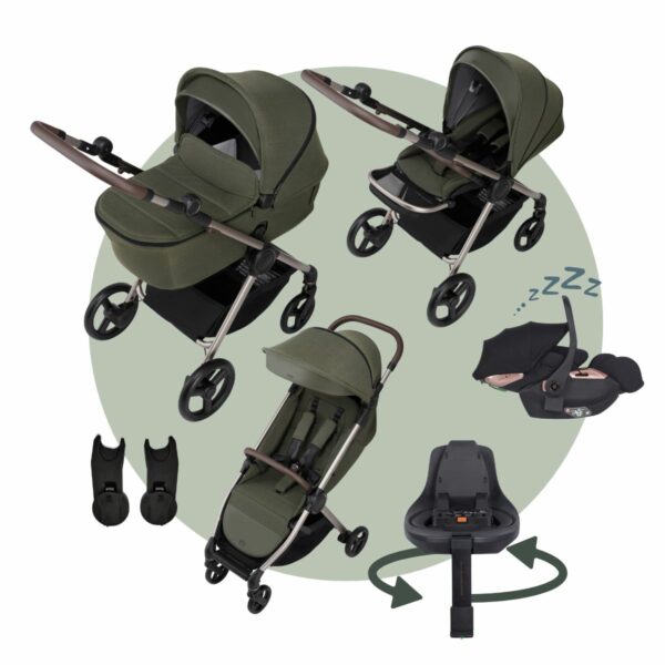 MEGASET Anex IQ PREMIUM Kinderwagen | Babywanne + Sportwagen + Reise-Buggy + Autoschale + Isofix