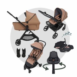 MEGASET Anex IQ BASIC Kinderwagen | Babywanne + Sportwagen + Reise-Buggy +Autoschale + Isofix | All in One Angebot