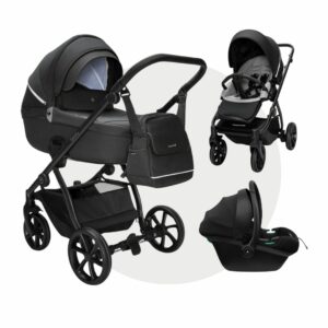 Noordi FJORDI V2 | 3 in 1 SET Kinderwagen mit Babywanne + Sportwagen + Autoschale + Wickeltasche