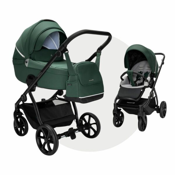 Noordi FJORDI V2 | 2 in 1 SET Kinderwagen mit Babywanne + Sportwagen + Wickeltasche