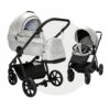 Noordi FJORDI V2 Kinderwagen in ECO LEDER | 2 IN 1 SET MIT BABYWANNE + SPORTWAGEN + Wickeltasche
