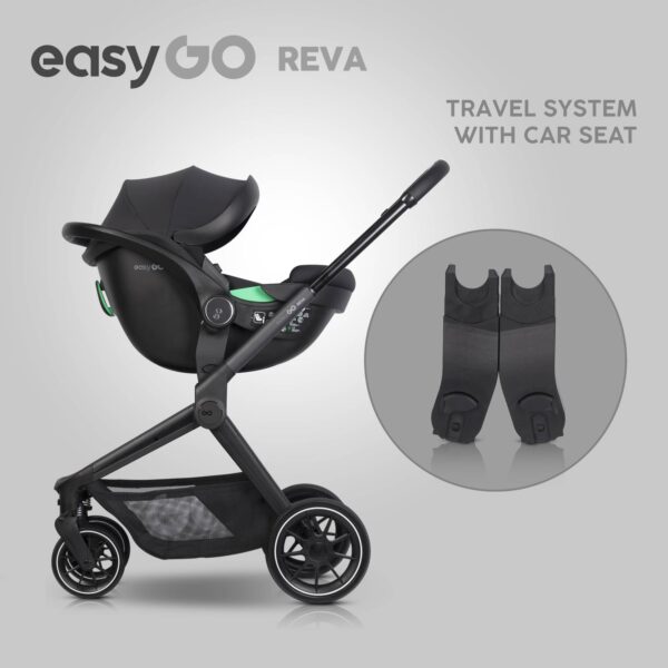 RKO REVA Kinderwagen | Sparset: Babywanne + Sportwagen + ALU-Gestell – Bild 30