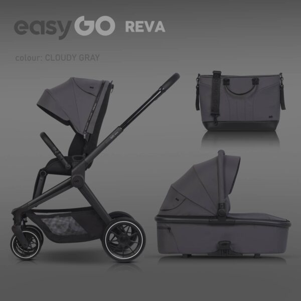 RKO REVA Kinderwagen | Sparset: Babywanne + Sportwagen + ALU-Gestell – Bild 71