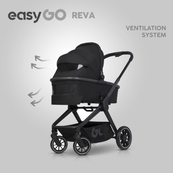 RKO REVA Kinderwagen | Sparset: Babywanne + Sportwagen + ALU-Gestell – Bild 7