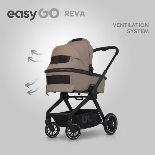 RKO REVA Kinderwagen | Sparset: Babywanne + Sportwagen + ALU-Gestell – Bild 41