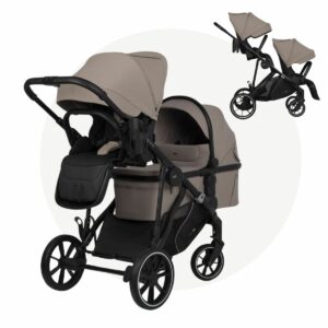 EASYGO DUOFLEX Geschwisterwagen mit 1 Babywanne + 2 Sportsitze
