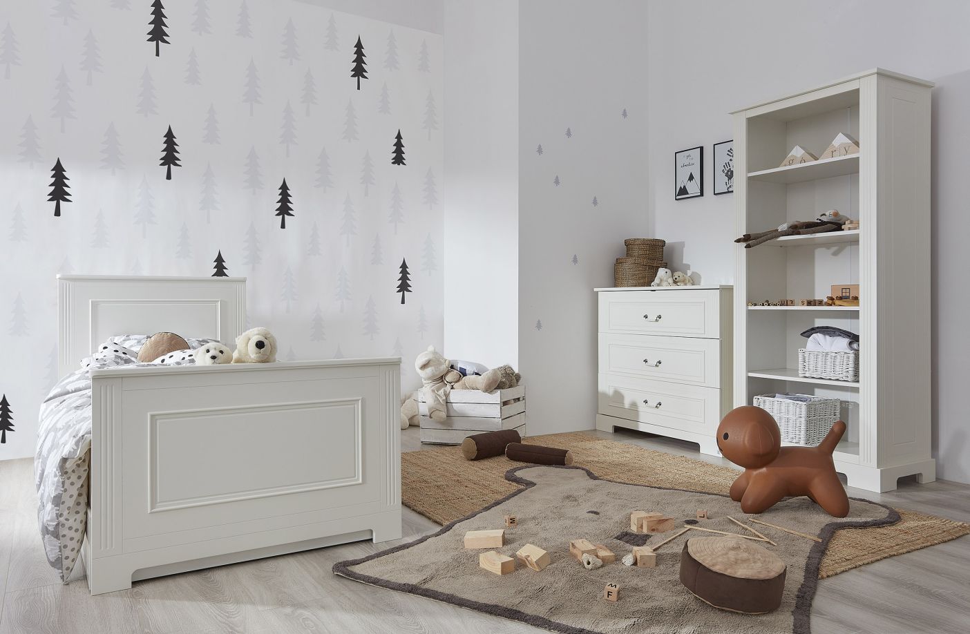 INES Sparset Jugendzimmer | 3-teilig | Bett + Kommode + Schrank | weiß – Bild 6