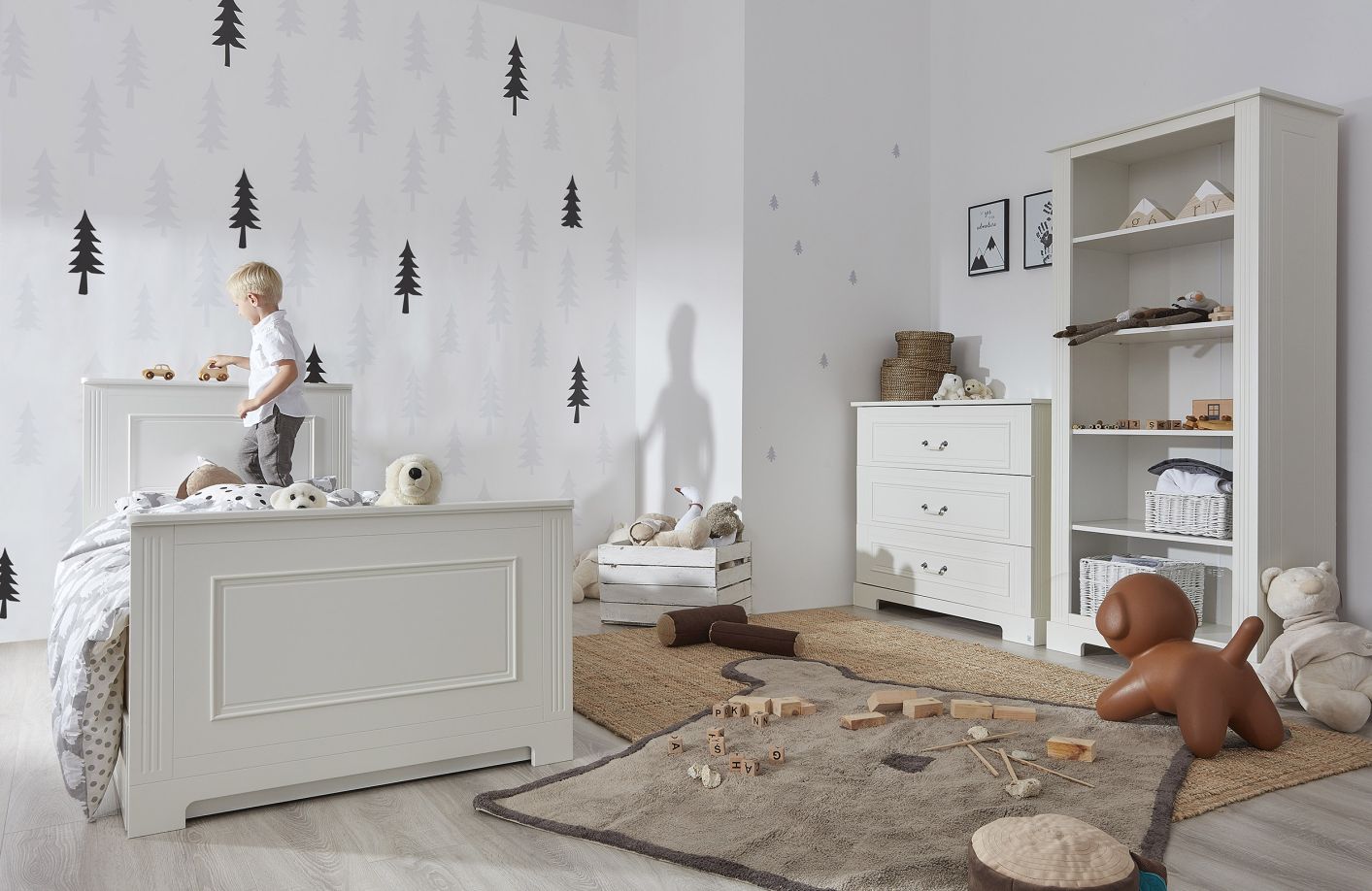 INES Sparset Jugendzimmer | 3-teilig | Bett + Kommode + Schrank | weiß – Bild 17