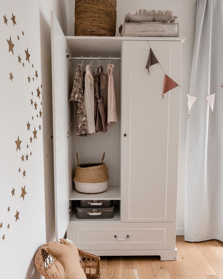 INES Bellamy Sparset Kinderzimmer | 3-teilig | Bett + Kommode + Schrank | Weiß – Bild 36