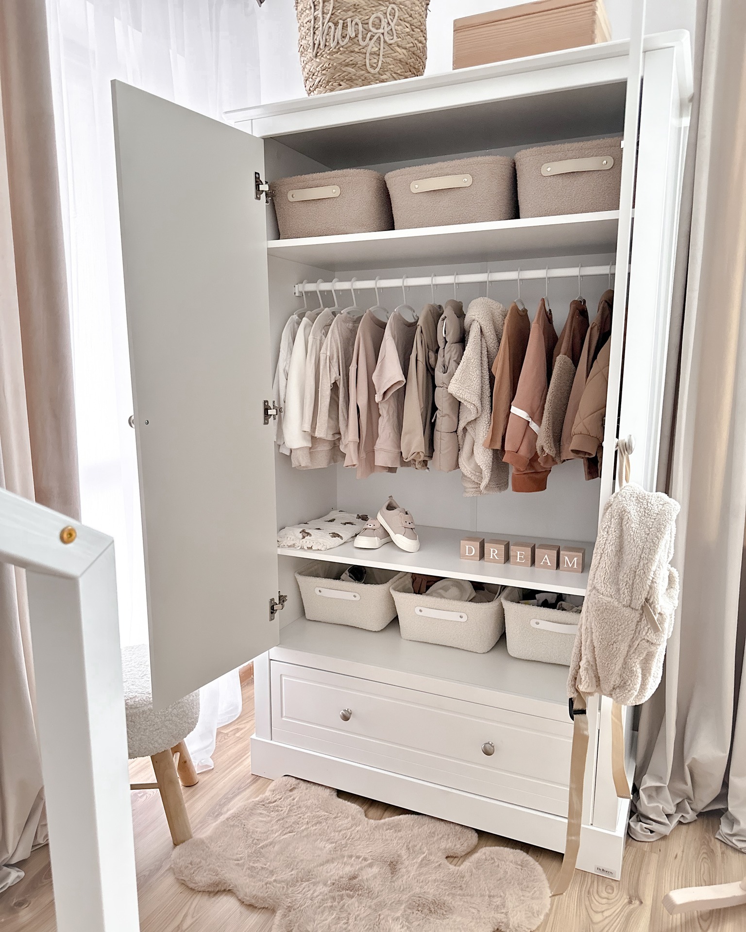 INES Bellamy Sparset Kinderzimmer | 3-teilig | Bett + Kommode + Schrank | Weiß – Bild 30