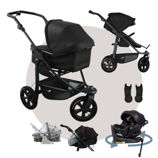 TFK MONO 3 | MEGASET: Kombieinheit+ Autoschale mit Liegefunktion + Isofix drehbar | Joggster | + Gratis Paket