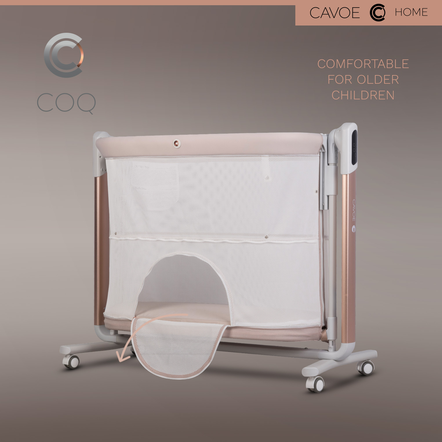 Cavoe COQ | Babybett mit elektrischer Wiegefunktion | 4in1 mit Bluetooth Lautsprecherfunktion – Bild 12