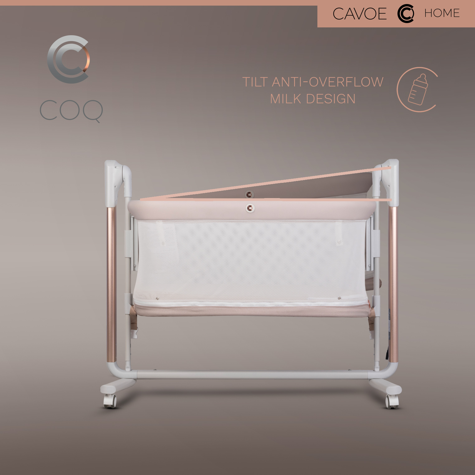 Cavoe COQ | Babybett mit elektrischer Wiegefunktion | 4in1 mit Bluetooth Lautsprecherfunktion – Bild 21