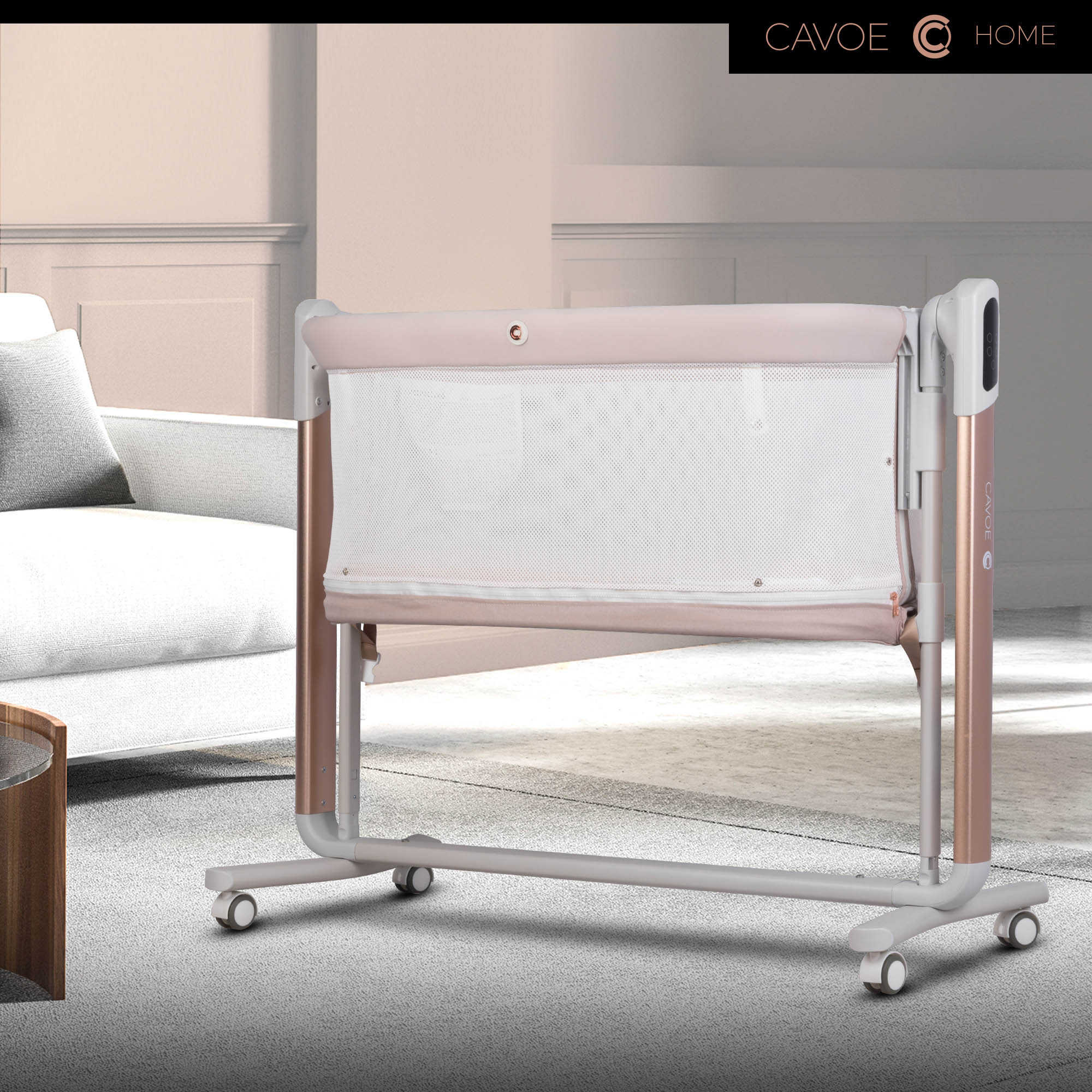 Cavoe COQ | Babybett mit elektrischer Wiegefunktion | 4in1 mit Bluetooth Lautsprecherfunktion – Bild 23