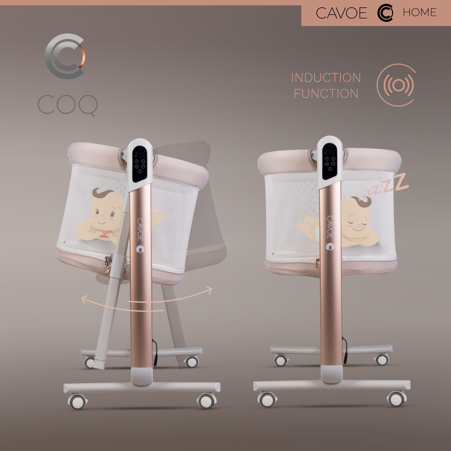 Cavoe COQ | Babybett mit elektrischer Wiegefunktion | 4in1 mit Bluetooth Lautsprecherfunktion – Bild 19