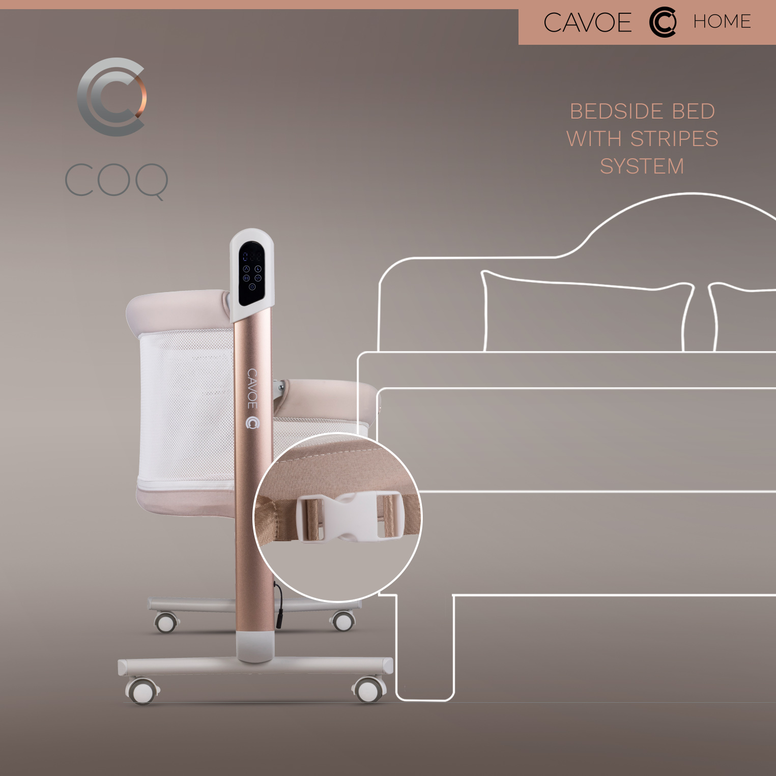 Cavoe COQ | Babybett mit elektrischer Wiegefunktion | 4in1 mit Bluetooth Lautsprecherfunktion – Bild 18