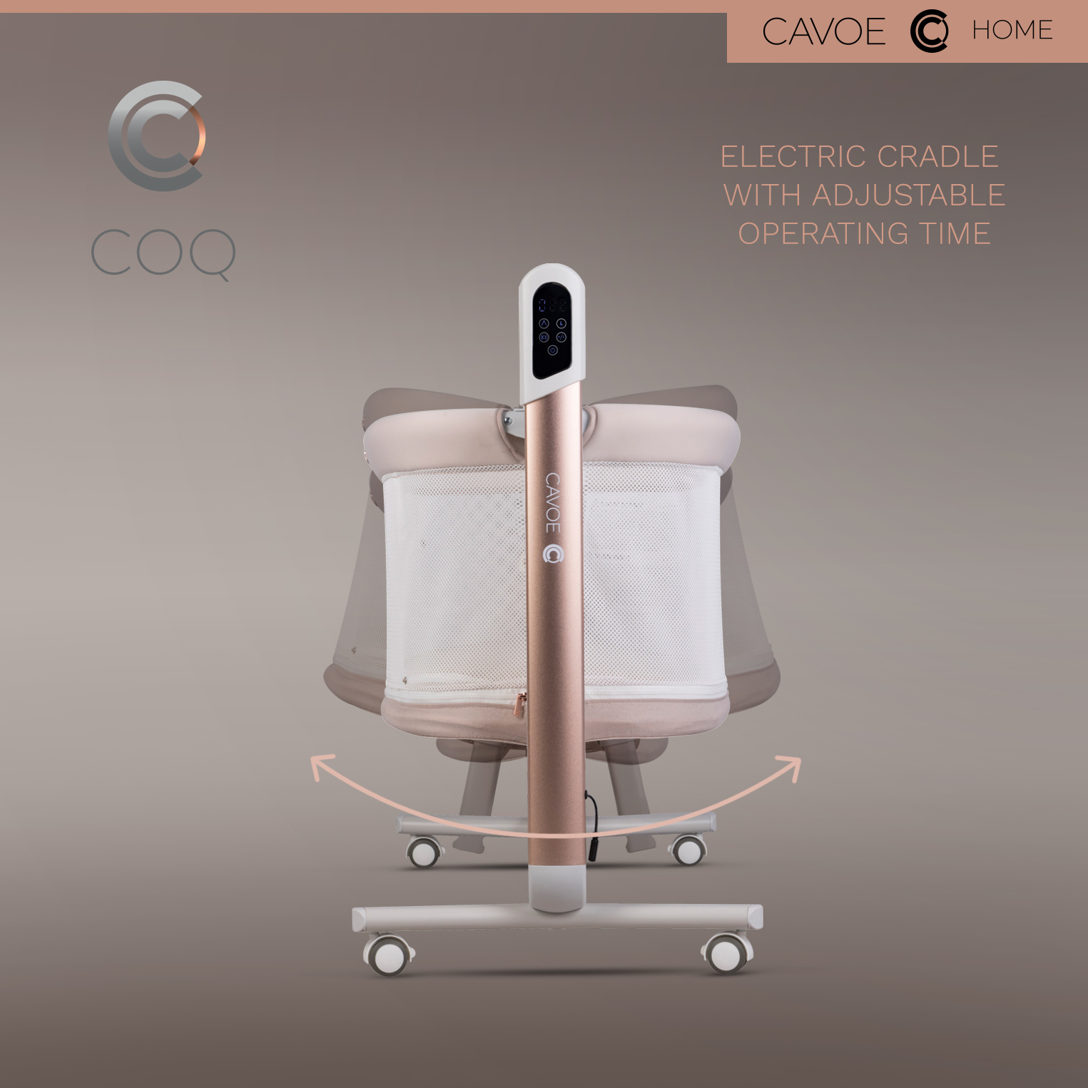 Cavoe COQ | Babybett mit elektrischer Wiegefunktion | 4in1 mit Bluetooth Lautsprecherfunktion – Bild 17