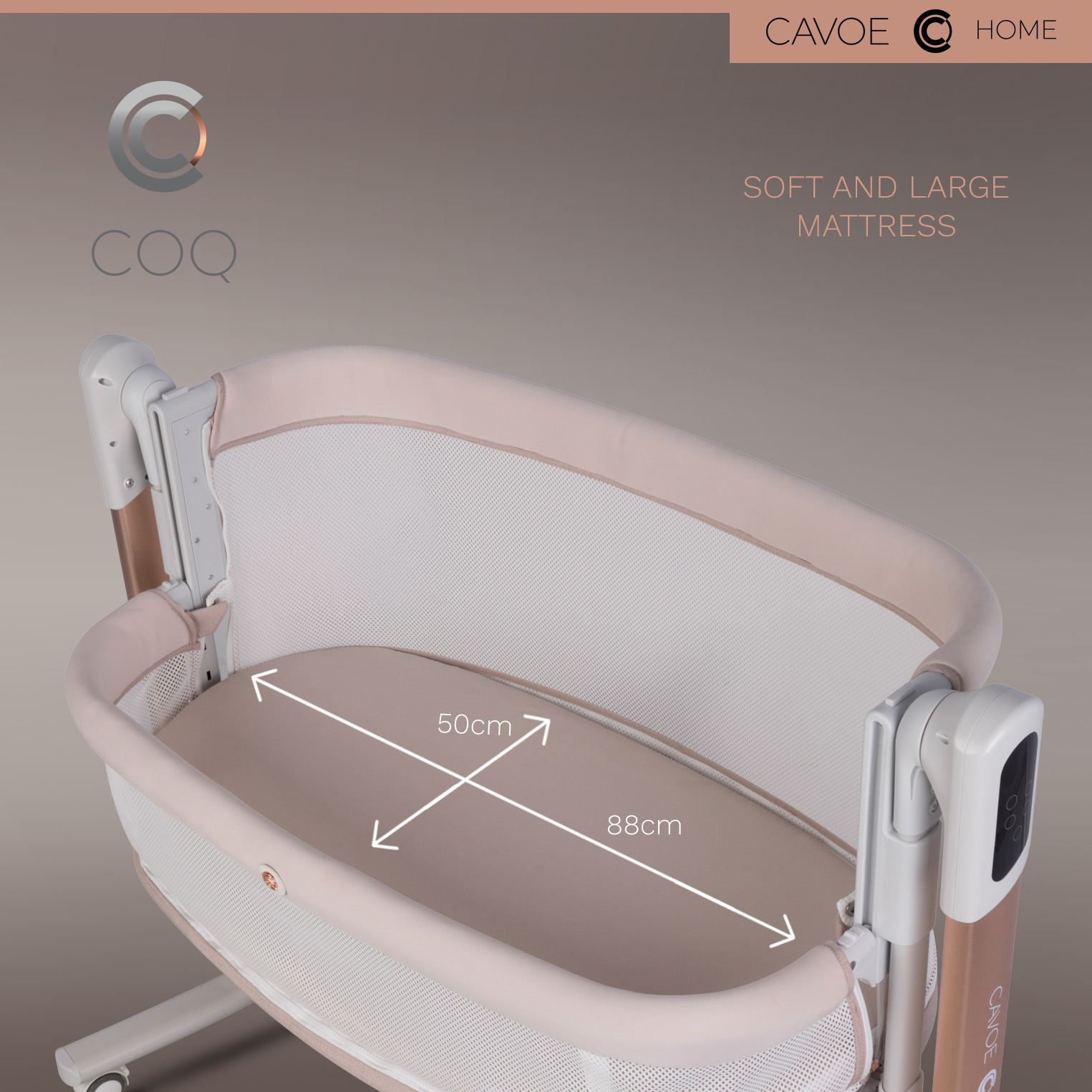 Cavoe COQ | Babybett mit elektrischer Wiegefunktion | 4in1 mit Bluetooth Lautsprecherfunktion – Bild 15