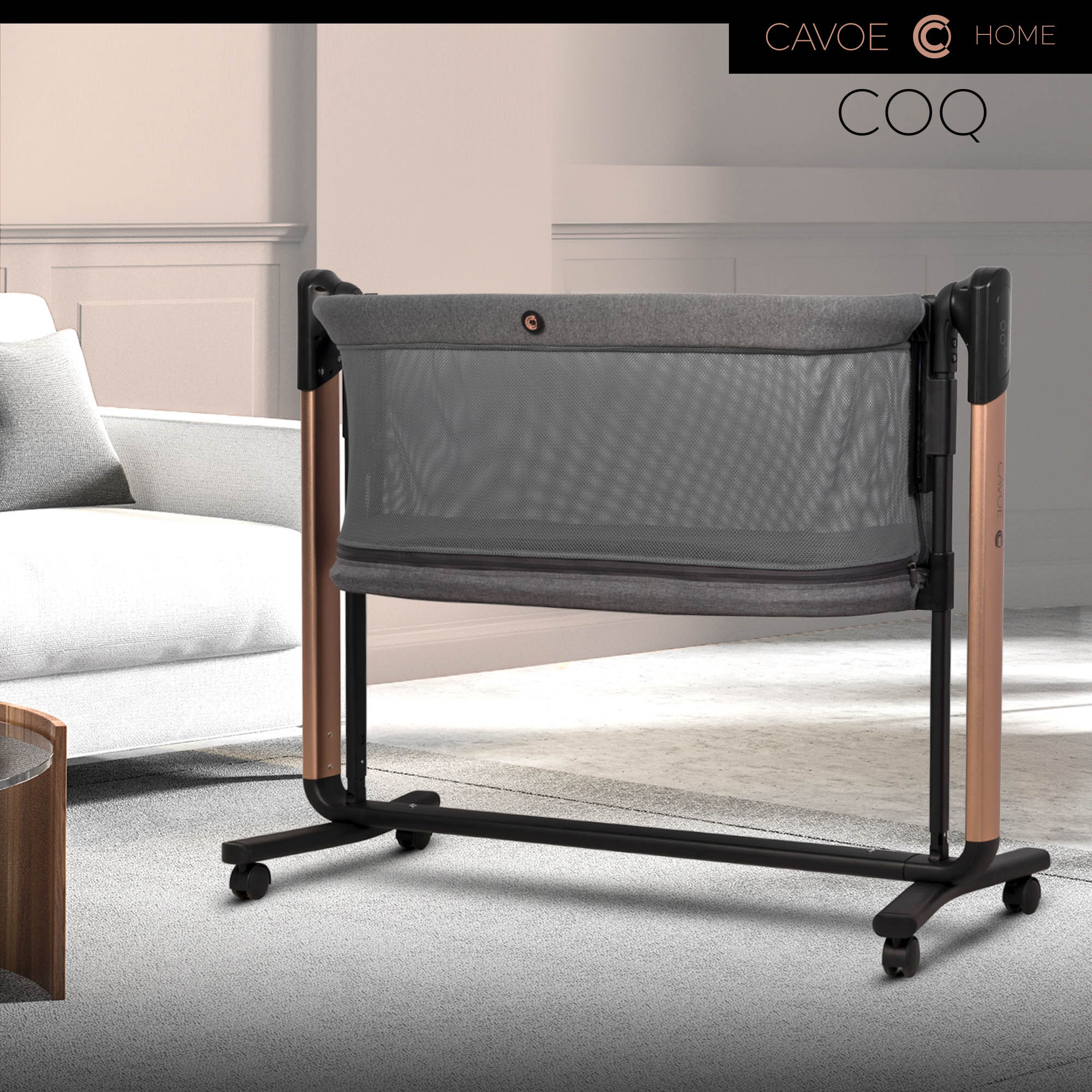 Cavoe COQ | Babybett mit elektrischer Wiegefunktion | 4in1 mit Bluetooth Lautsprecherfunktion – Bild 51