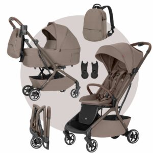 CARRELLO | MAGIA Kinderwagen | SET: Babywanne + Sportsitz + Wickelrucksack + Adapter