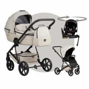 TUTIS VIVA 6+ | MEGASET Kinderwagen mit Babywanne + Sportwagen + Autoschale + Isofix + Zubehör