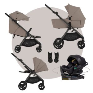 MEGASET Anex IQ BASIC Kinderwagen | Babywanne + Sportwagen + Reise-Buggy +Autoschale + Isofix | All in One Angebot