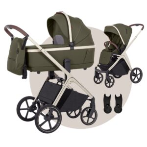 CARRELLO | VECTOR Kinderwagen | 14 tlg. SET: Babywanne + Sportsitz + Wickeltasche + Adapter