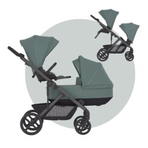 ANEX MODU Geschwisterwagen | 1 x Babywanne + 2 x Sitzeinheit + Rahmen