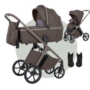CARRELLO | VECTOR Kinderwagen | 14 tlg. SET: Babywanne + Sportsitz + Wickeltasche + Adapter