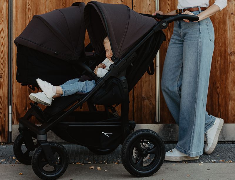 TFK DUO Megaset | Zwillingskinderwagen | 2 x Babywanne & Sportsitz + Adapter + Autoschale + Isofix Station – Bild 76