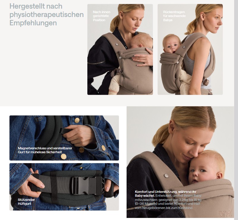 ANEX Whiz-hug Babytrage | mitwachsend | ab Geburt nutzbar – Bild 7
