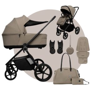 MUUVO One | Kinderwagen SET mit Babywanne + Sportsitz + Zubehörpaket gratis
