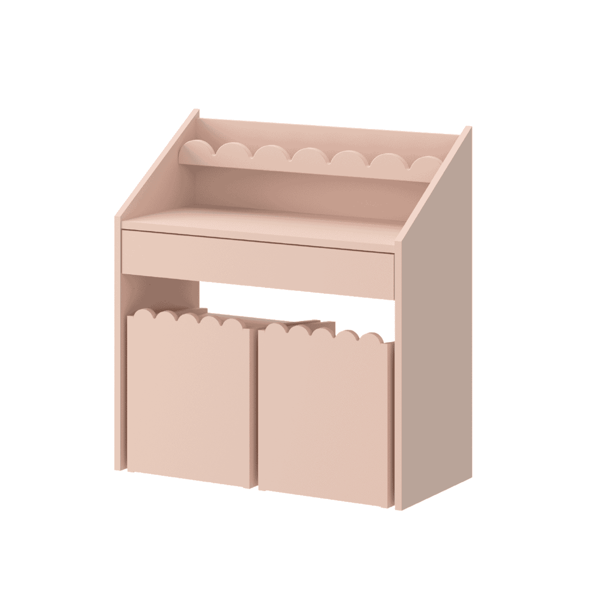 Montessori „Book Nook“ | SET Bücherregal + Kinderschreibtisch + 2 Kinderstühle – Bild 14