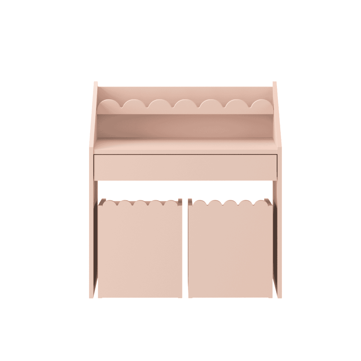 Montessori „Book Nook“ | SET Bücherregal + Kinderschreibtisch + 2 Kinderstühle – Bild 9